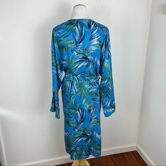 NWT Storets Hailey Palm Beach Robe Printed Kimono Swim Coverup Size S/M Blue - Picture 8 of 15